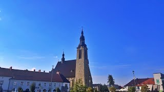 Limanowa  rynek z Bazyliką Matki Bożej Bolesnej dawny dwór Marsów park miejski [upl. by Virgel227]