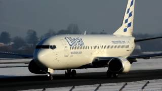 GetJet Boeing 737400 at Salzburg Airport  Ellinair  LYPGC [upl. by Enyr]