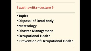 Swasthavritta l Lecture 9 l bams bamslectureAyurveda Academy [upl. by Amjan555]