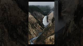 Yellowstone Lower Falls 308 feet 9387 meter drop along with a Thunderous Roar [upl. by Freeland]