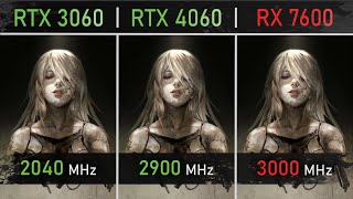 RTX 3060 vs RTX 4060 vs RX 7600  The FULL GPU COMPARISON [upl. by Cirilo]