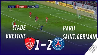 BREST vs PSG 12 • HIGHLIGHTS  VideoGame Simulation amp Recreation [upl. by Portuna]