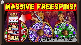 MONSTROUS FREESPINS  Shields Of Honour £500 FOBT Slot [upl. by Lahpos]