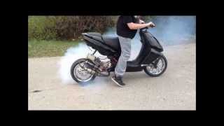 Aprilia SR 50 Street  Stage6 RT70cc  Burnout  ScooterTuningStauden [upl. by Buiron741]