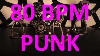 80 BPM  PUNK  44 Drum Track  Metronome  Drum Beat [upl. by Enaasiali]