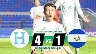 Honduras goleó a El Salvador 41 en una brutal remontada en el Premundial Concacaf 2024 [upl. by Stempien791]