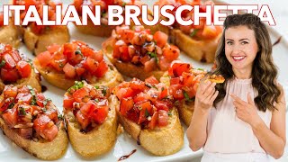 How to Make Italian BRUSCHETTA  Easy Appetizer [upl. by Aihtibat]