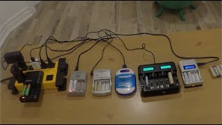 AA amp AAA battery Chargers Compare [upl. by Dymphia]