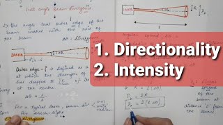 LASER  Lecture 5  Directionality amp Intensity of Laser light [upl. by Siclari]