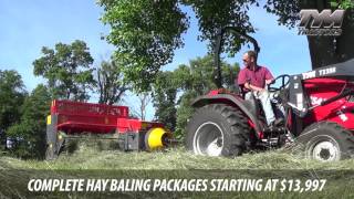 T53 Compact Square Baler by Abbriata on TYM T354 Compact Tractor [upl. by Oiluarb]