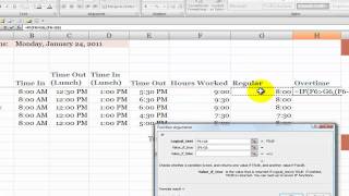 How to Calculate Overtime Hours on a Time Card in Excel [upl. by Atsok908]