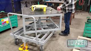 Material Handling Cart Delivery Option 42 x 42 Rotate Cart with Material Clamp Downs [upl. by Idnak748]