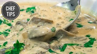 Hungarian Mushroom Soup Recipe  Chef Tips [upl. by Tayyebeb585]