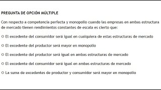 ECONOMÍA  Comparación de competencia perfecta y monopolio cuando exhiben rendimientos constantes [upl. by Oiralednac]