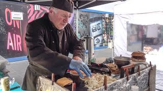 Double Burgers Plus Cheese Traditional English Street Food London Soho [upl. by Jenine]