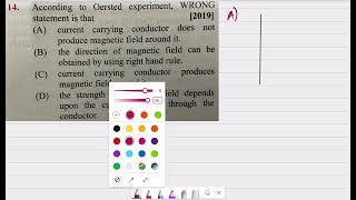 14 According to Oersted experiment WRONG statement is that 2019 [upl. by Nahtanaoj434]