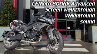 CFMoto 800NK Advanced  Screen walkthrough  Sound [upl. by Lladnor78]