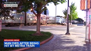 Man dead after being hit by Metra train near north suburban station [upl. by Yerfej]