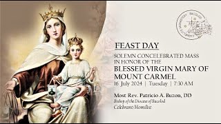 July 16 2024  730 AM  Solemn Concelebrated Mass in Honor of the Blessed Virgin Mary of Carmel [upl. by Aymer]