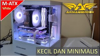 Casing PC Minimalis PutihLebih kecil dan lebih murah dari versi pro tapi Aquaron Duplex White [upl. by Lehman]