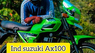 ind suzuki Ax100 modified  Ax100 modified  custom painting and stiker works save 2 stroke [upl. by Bach688]