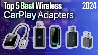 TOP 5 BEST Wireless Apple CarPlay ADAPTERS 2024 [upl. by Kennet369]