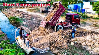 Start a new project Operators transported landfill Will Bulldozer D21p And Dump Trucks [upl. by Ydnar202]