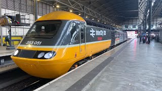 Intercity executive liveried powercar 43184 leaves Leeds [upl. by Rausch]