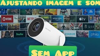 Ajustando Imagem e som do Mini projetor HY300 sem App  Versão chinesa Samsung Freestyle Aliexpress [upl. by Bean]