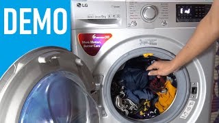 LG Front Load Washing Machine FHT1208SWL  Demo [upl. by Eastlake566]