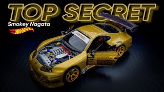 The marvelous Smokey Nagata Supra MK4 V12 Engine Top Secret Hot Wheels Custom [upl. by Phillip]