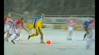 Chelsea Vs Tromso in the Snow 1st and 2nd Legs featuring Gianluca Vialli [upl. by Eidroj]