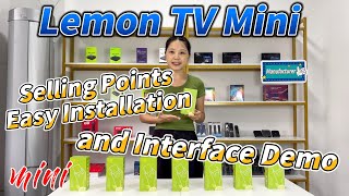 Lemon TV Mini TV Box Selling Points Easy Installation and Interface Demo [upl. by Razid]