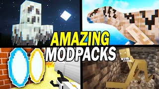 BEST Minecraft Modpacks You NEED to Play Now MEGA LIST [upl. by Essenaj]