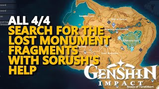 Search for the lost monument fragments with Sorushs help Genshin Impact All 44 [upl. by Couchman315]