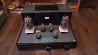 Home made 2X15 Watt 6C33C tube amplifier testing [upl. by Aihpled]