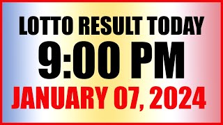 Lotto Result Today 9pm Draw January 7 2024 Swertres Ez2 Pcso [upl. by Messere]