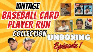 Unboxing Episode 1 Embarking on a Vintage Baseball Card Player Run Collection baseballcards [upl. by Kcirdderf]