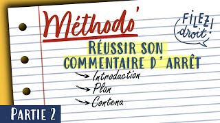 Méthodologie du commentaire d’arrêt  Partie 2 [upl. by Pacificas]