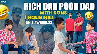 Rich dad vs poor dad full 1 hour fun🔥 friends rich happy reels love poor sad trending dad [upl. by Secunda857]