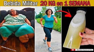 PERDER 20 KG EN UN MES CON ESTA BEBIDA MILITAR SECRETA DERRITE LA GRASA DEL VIENTRE RÁPIDAMENTE [upl. by Ennovad]