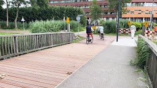 Vanaf nu geluidloos fietsen over fietsbrug achter ziekenhuis brug gerepareerd [upl. by Ahseyk]