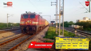 AJJ Thunderstorm Wap4  Mumbai CSMT SF Mail Arriving Yadgir Station wap4 indianrailways yadgir [upl. by Debarath]