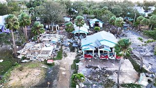 Hurricane Helene Historic Storm Surge Devastates Cedar Key Florida [upl. by Lindly]