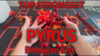 Strongest Pyrus Bakugan List [upl. by Barbabas875]