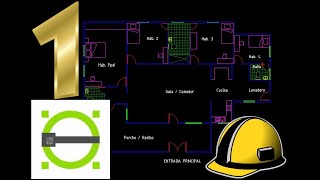 Dibujo arquitectónico LibreCAD 1 How to draw an architectonic drawing in LibreCAD part 1 [upl. by Ahsiam]