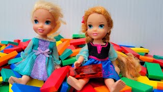 Colors  Elsa amp Anna toddlers teach Adrian  Barbie dolls  counting [upl. by Zitvaa777]