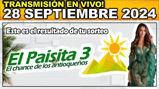 PAISITA 3 Resultado PAISITA 3 del sábado 28 de septiembre 2024 [upl. by Jansen]