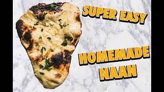 Insanely Easy Skillet Garlic Butter Naan Bread no bake [upl. by Amesari]