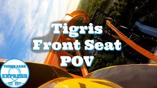 NEW Tigris Front Seat HD POV  NOW OPEN  Busch Gardens Tampa Bay [upl. by Strait]